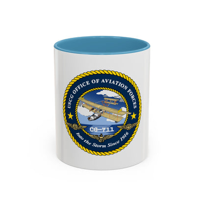 USCG OFFICE OF AVIATION FORCES CG 711 (U.S. Coast Guard) Accent Coffee Mug