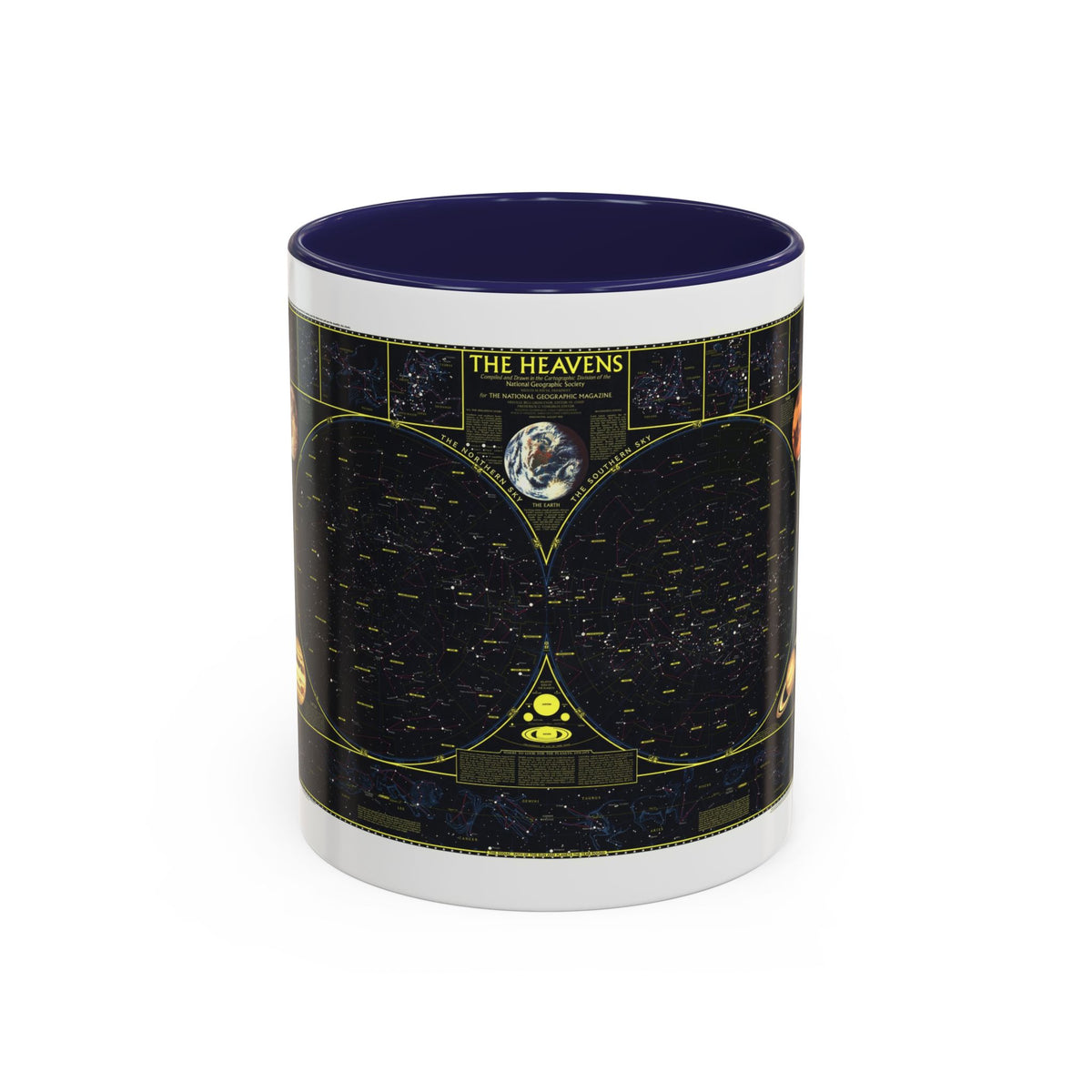 Heavens. The (1970) (Map) Accent Coffee Mug