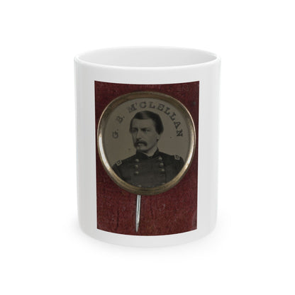 Gen. George Mcclellan Campaign Button For 1864 Presidential Election (U.S. Civil War) White Coffee Mug