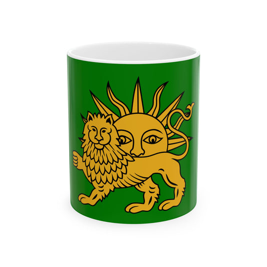 Safavid Flag (Iran) White Coffee Mug-11oz-Go Mug Yourself
