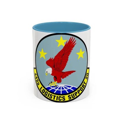 442d Logistics Support Squadron (U.S. Air Force) Accent Coffee Mug 11oz Light Blue - Go Mug Yourself