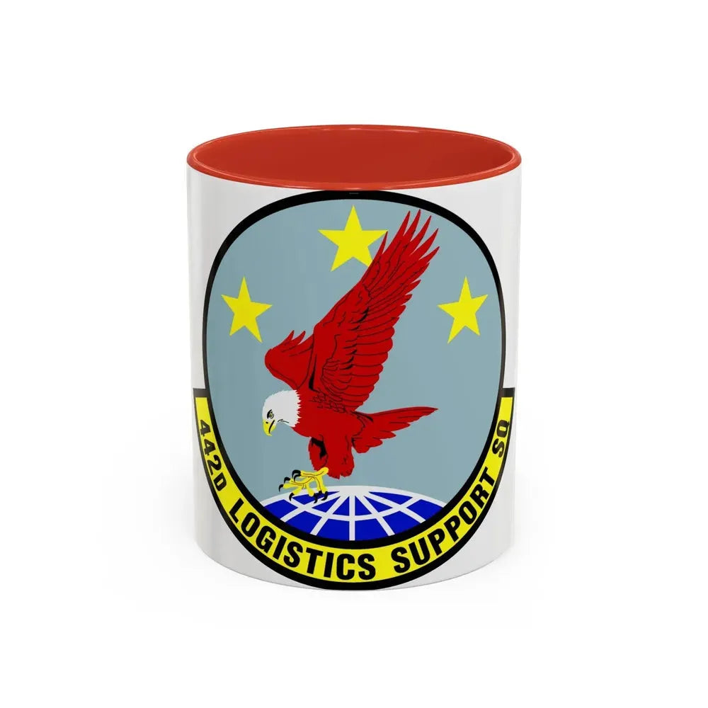 442d Logistics Support Squadron (U.S. Air Force) Accent Coffee Mug 11oz Red - Go Mug Yourself