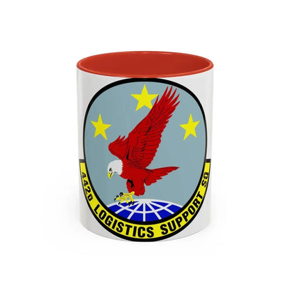 442d Logistics Support Squadron (U.S. Air Force) Accent Coffee Mug 11oz Red - Go Mug Yourself