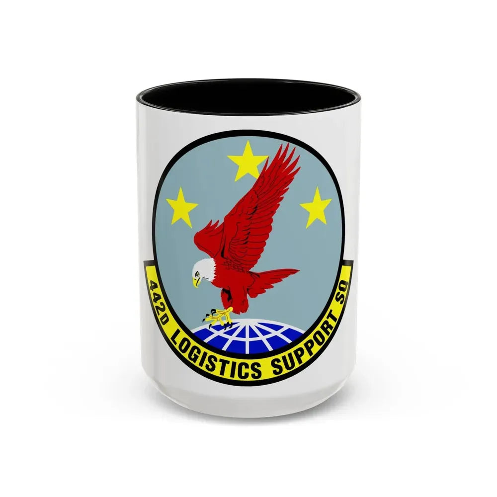 442d Logistics Support Squadron (U.S. Air Force) Accent Coffee Mug 15oz Black - Go Mug Yourself