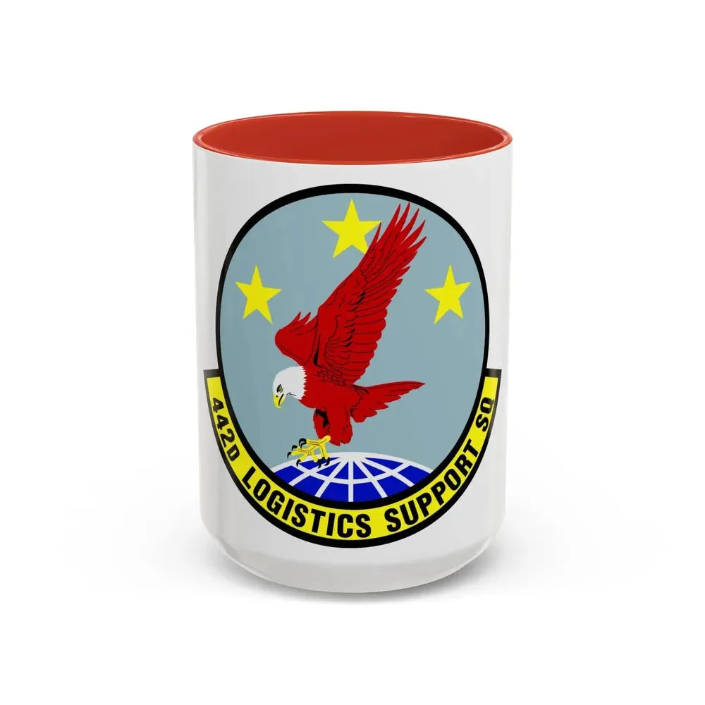 442d Logistics Support Squadron (U.S. Air Force) Accent Coffee Mug 15oz Red - Go Mug Yourself