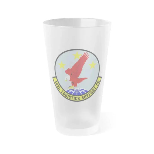 442d Logistics Support Squadron (U.S. Air Force) Frosted Pint Glass 16oz 16oz Frosted - Go Mug Yourself