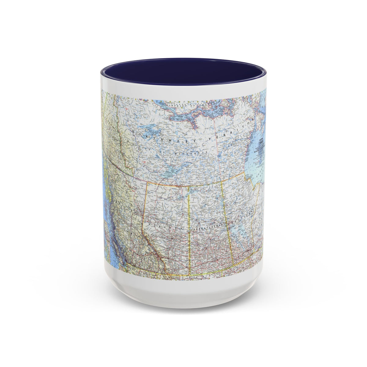 Canada - Western (1966) (Map) Accent Coffee Mug