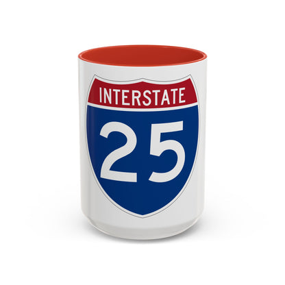 Interstate 25 (U.S. Highways) Accent Coffee Mug