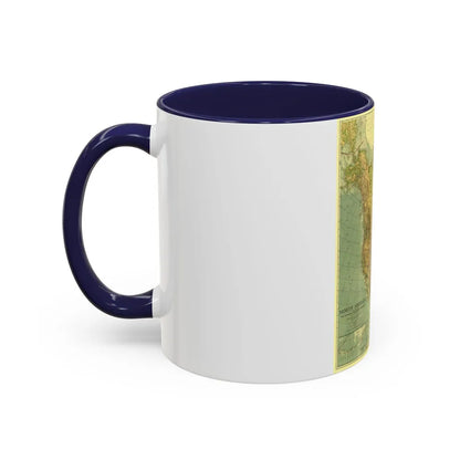 North America (1924) (Map) Accent Coffee Mug-Go Mug Yourself