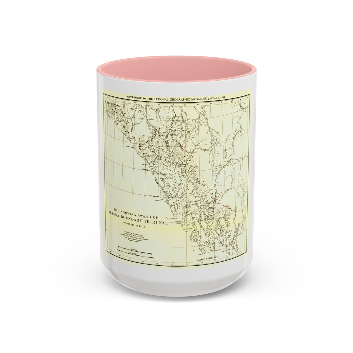 USA - Alaska (1903) (Map) Accent Coffee Mug