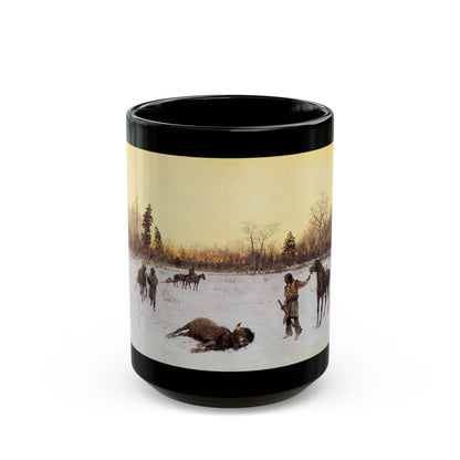 Henry Farny (1847-1916) a lucky shot - 1903 - Black Coffee Mug