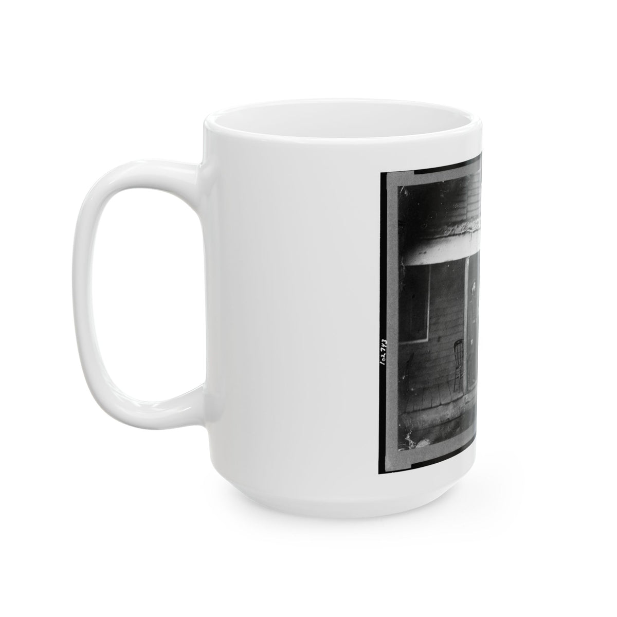 Gen. Alexander Mccook And Staff Posed On Porch Near Washington, D.C. (U.S. Civil War) White Coffee Mug