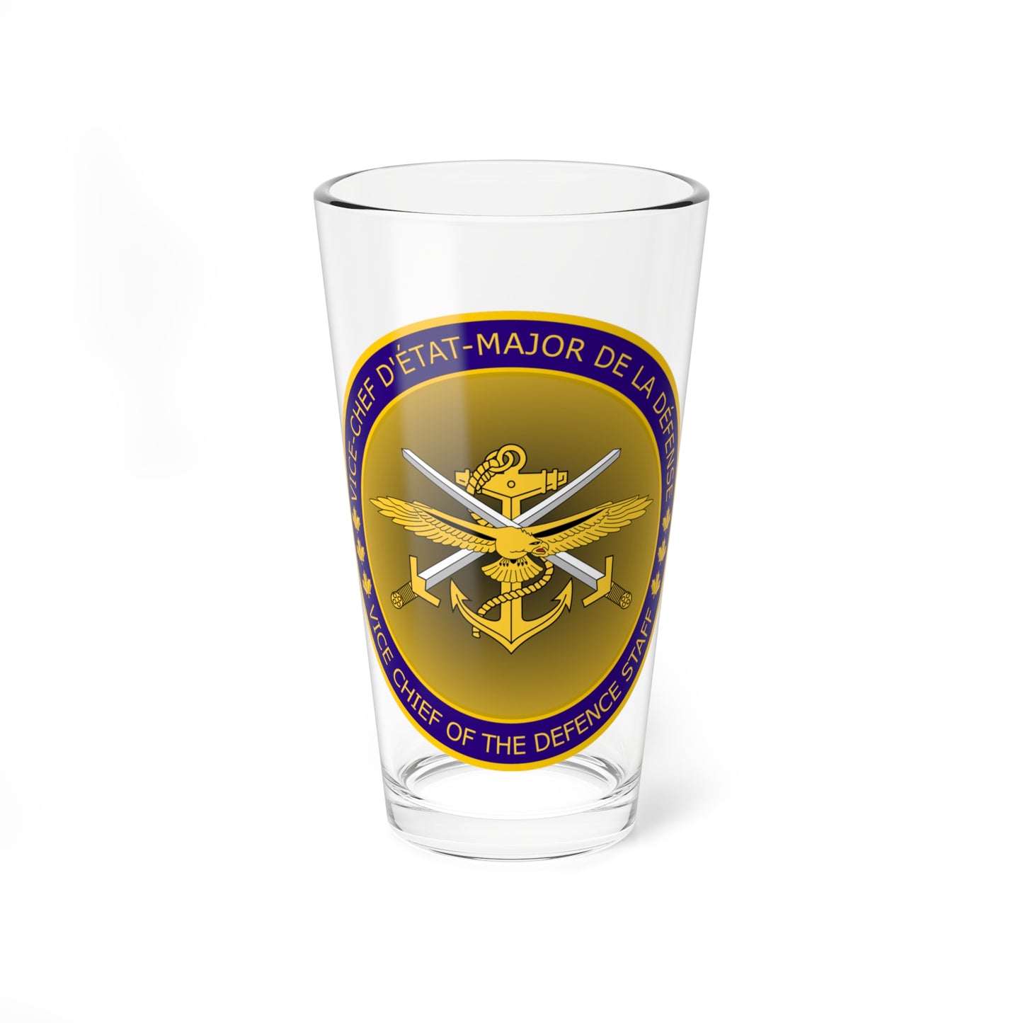 Vice Chief of the Defence Staff logo (Canada) (Coat of Arms) Pint Glass 16oz
