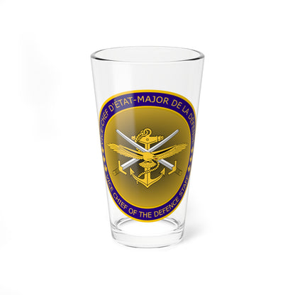 Vice Chief of the Defence Staff logo (Canada) (Coat of Arms) Pint Glass 16oz