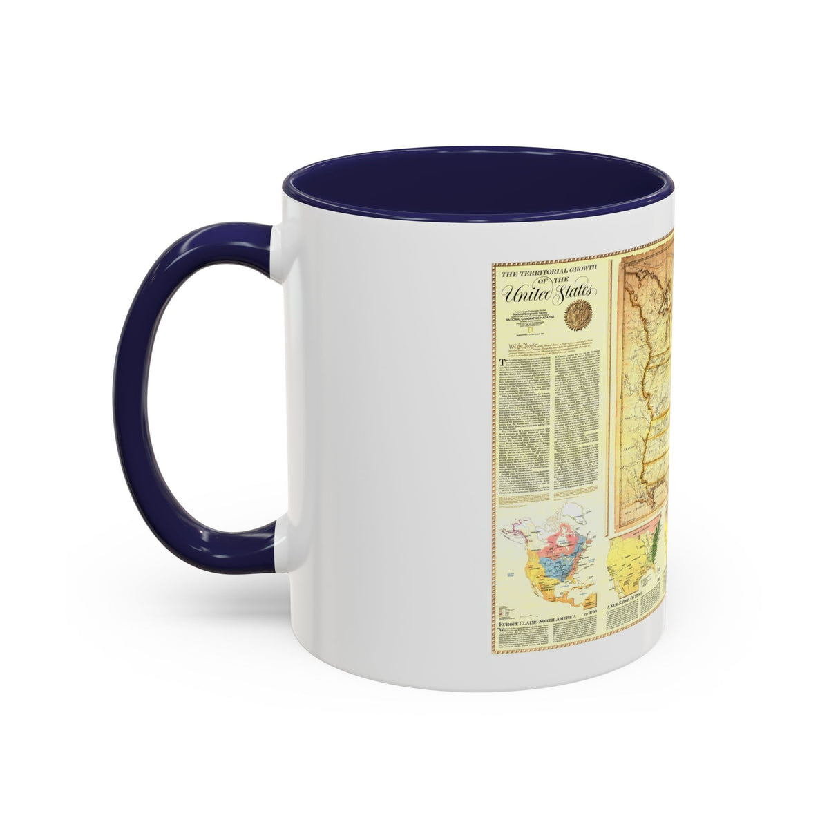 USA - Territorial Growth (1987) (Map) Accent Coffee Mug