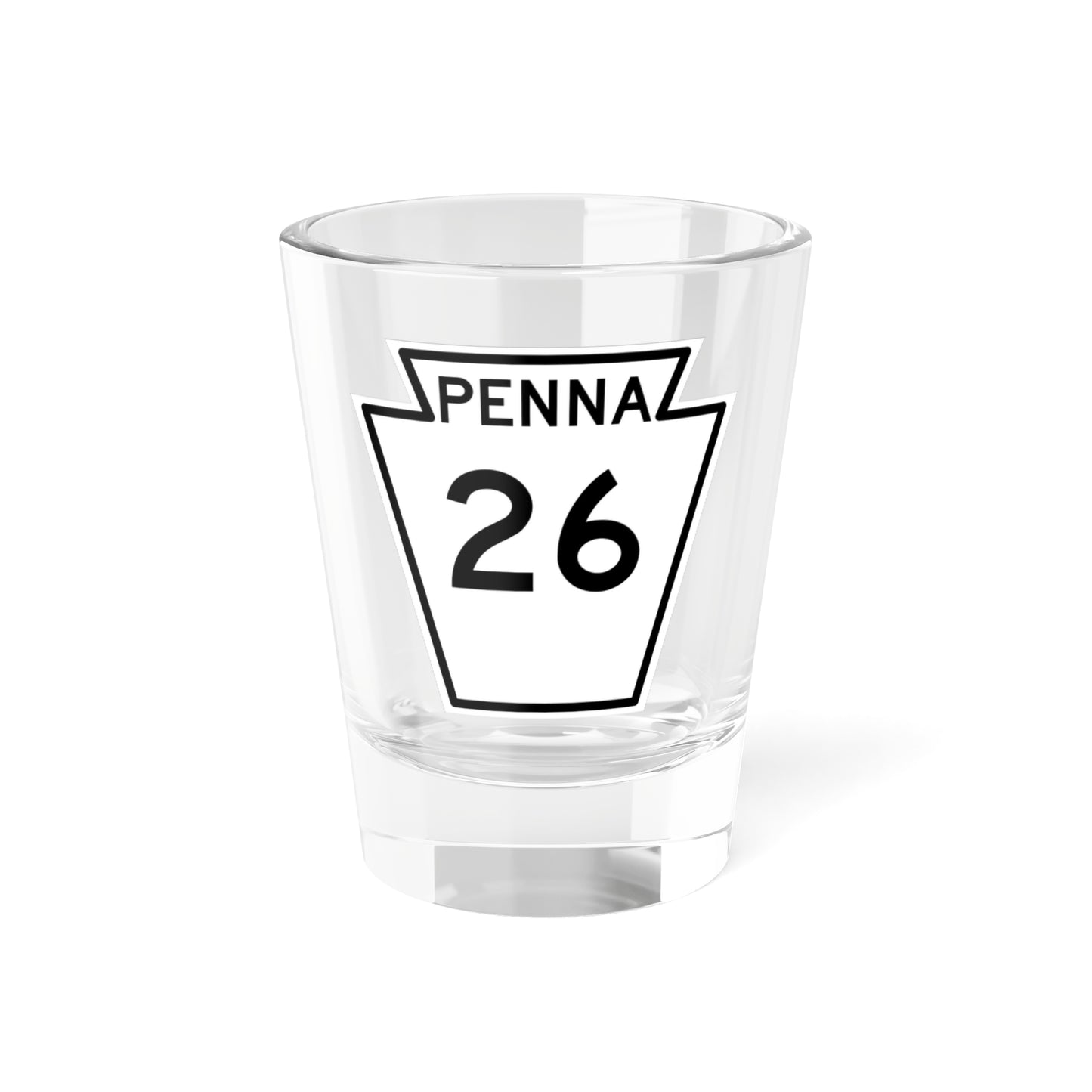 PA-26 1948 (Pennsylvania) (Road Sign) Shot Glass 1.5oz