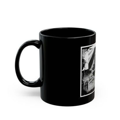 The Peninsula, Va. The Staff Of Gen. Fitz-John Porter; Lts. William G. Jones And George A. Custer Reclining (U.S. Civil War) Black Coffee Mug