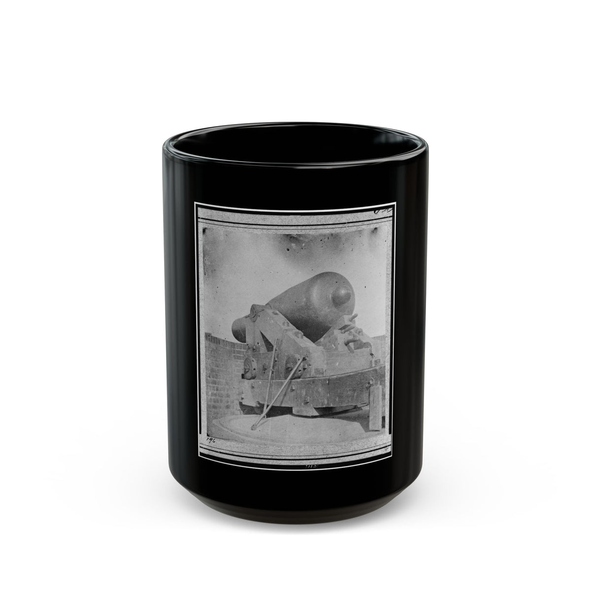 The Gun  Jeff Davis,  Identified As A Rodman Smooth Bore Gun In Port Royal, South Carolina (U.S. Civil War) Black Coffee Mug