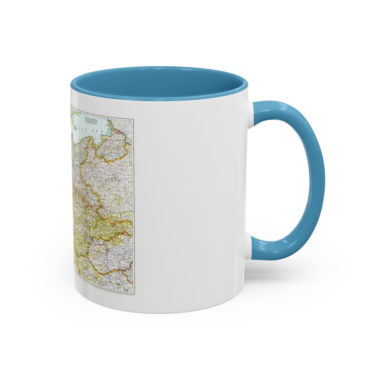 Germany and its Approaches (1944) (Map) Accent Coffee Mug