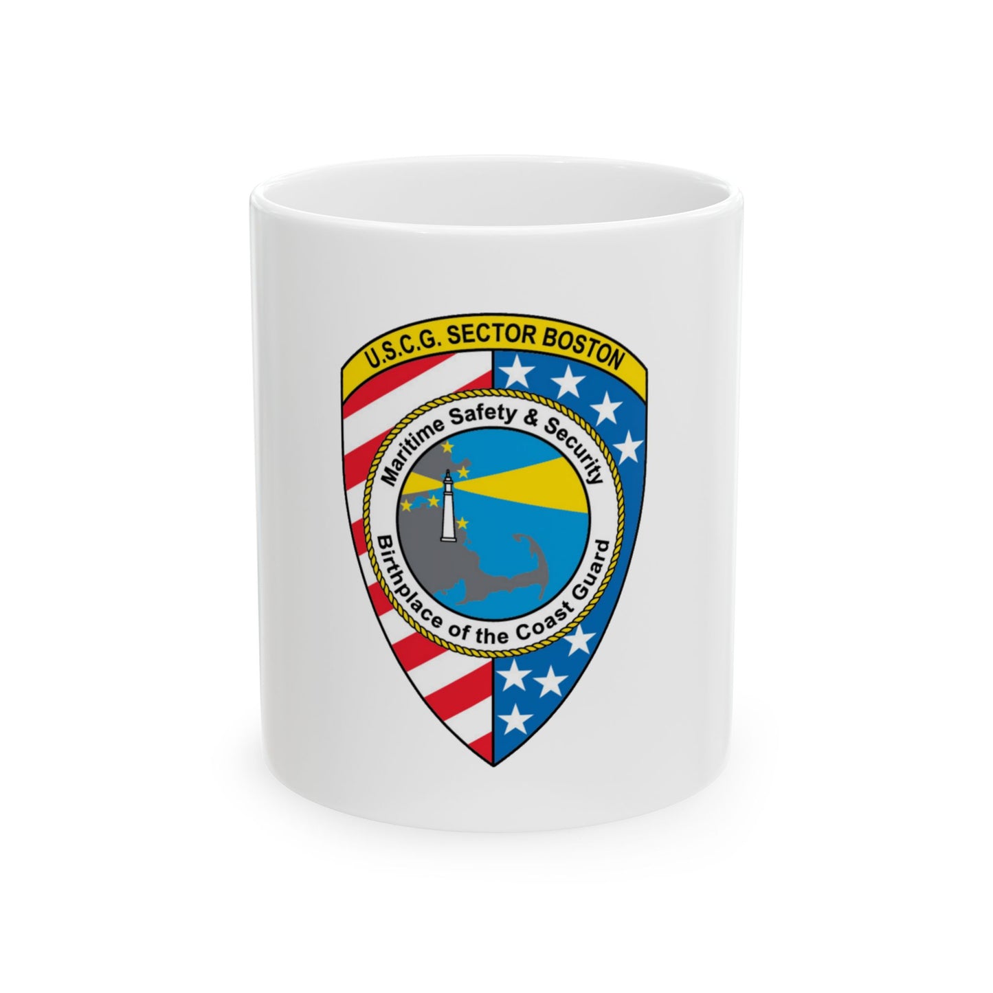 USCG Sector Boston (U.S. Coast Guard) White Coffee Mug