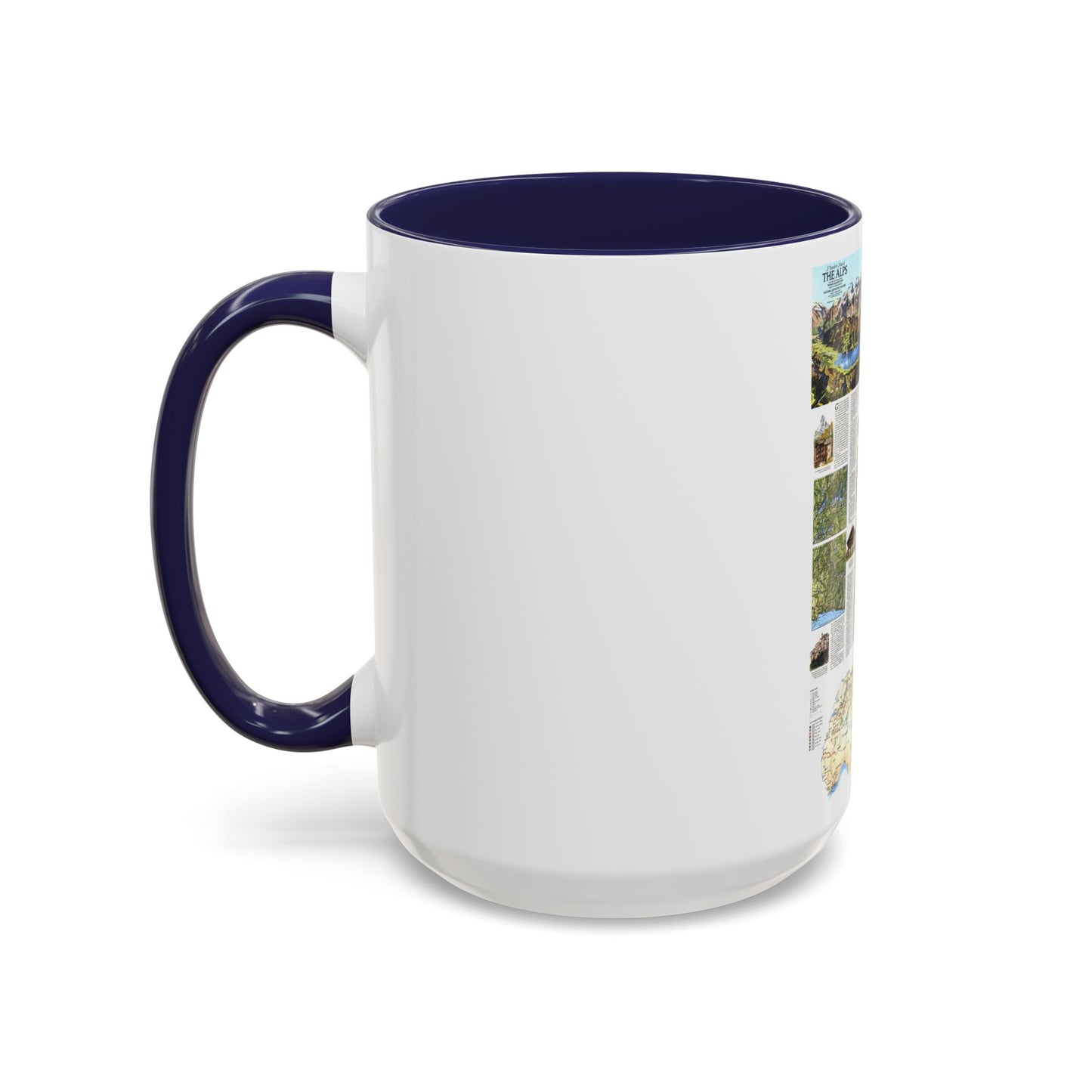 Alps, The - A Traveller's Map (1985) (Map) Accent Coffee Mug