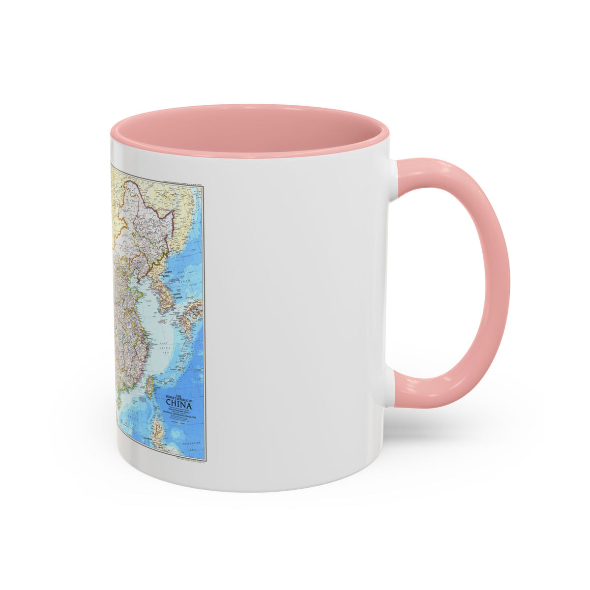 China - The People's Republic (1980) (Map) Accent Coffee Mug