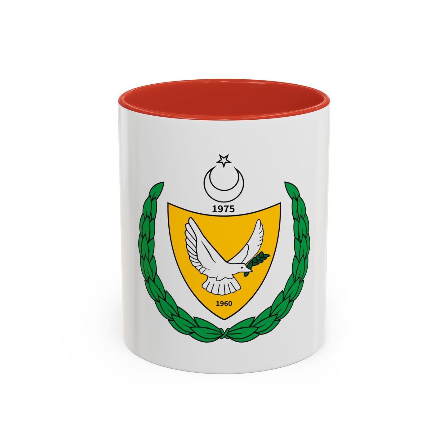 Coat of arms of the Turkish Federated State of Cyprus - Accent Coffee Mug