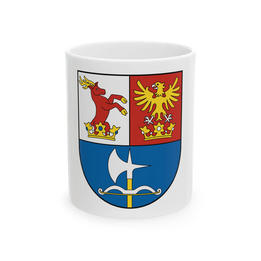 Coat Of Arms Of Trencin Region (Slovakia) White Coffee Mug