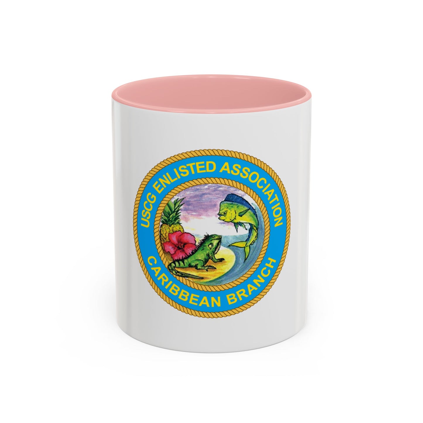 USCG EnlAssocCaribbean Branch (U.S. Coast Guard) Accent Coffee Mug