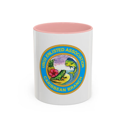 USCG EnlAssocCaribbean Branch (U.S. Coast Guard) Accent Coffee Mug