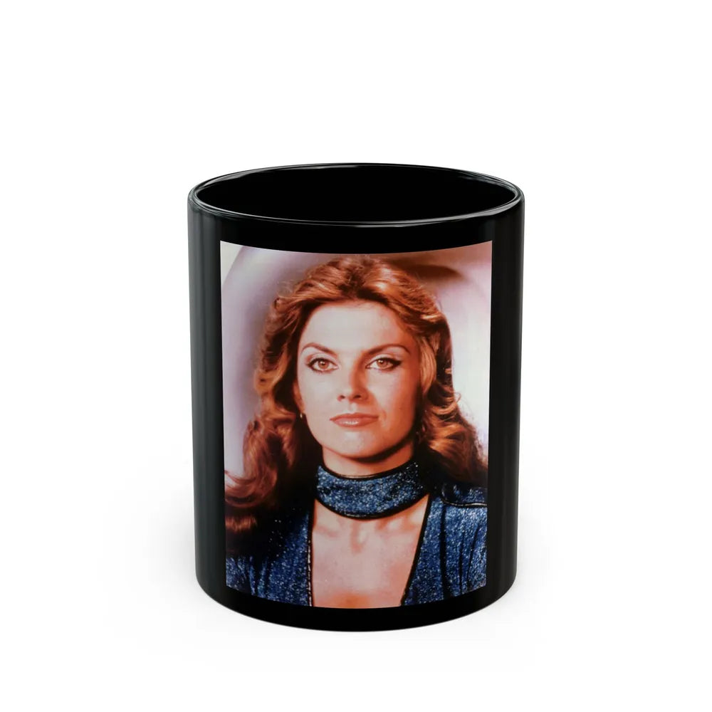 Caroline Munro #231 (Vintage Female Icon) Black Coffee Mug-11oz-Go Mug Yourself