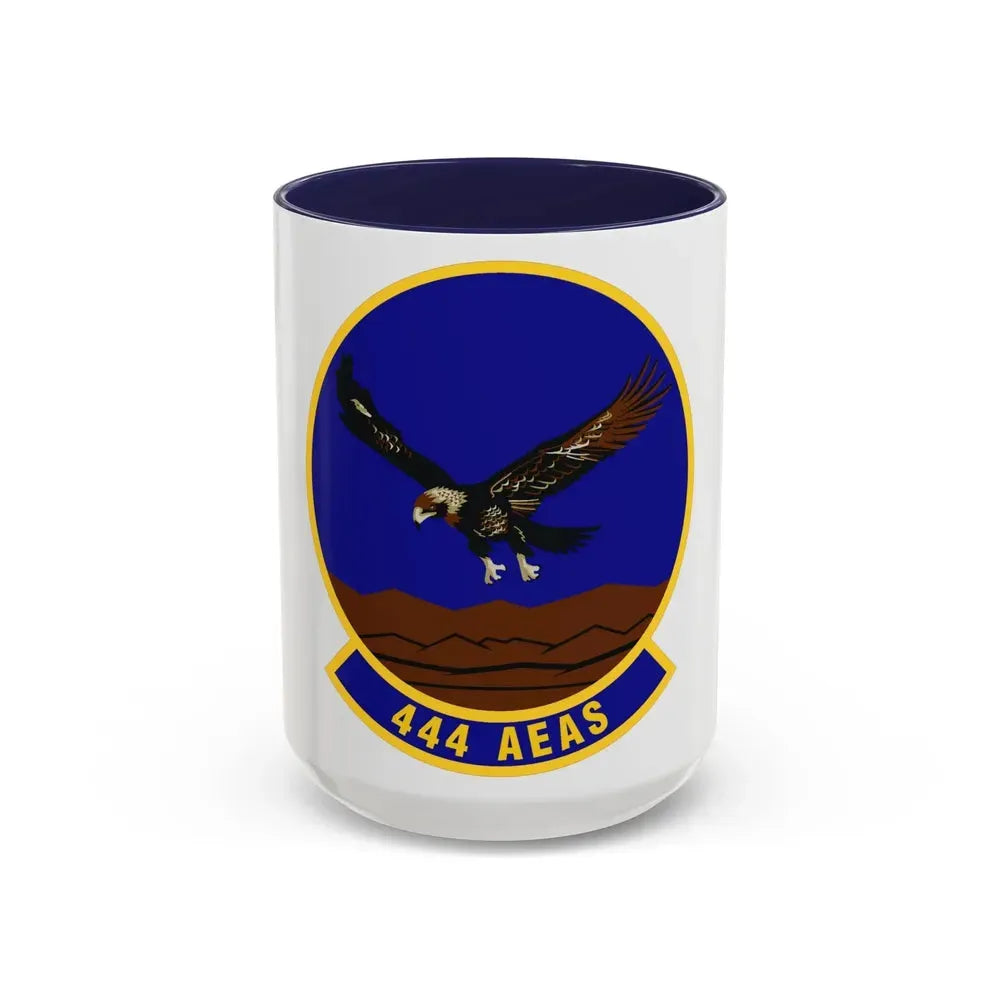 444th Air Expeditionary Advisory Squadron (U.S. Air Force) Accent Coffee Mug 15oz Navy - Go Mug Yourself