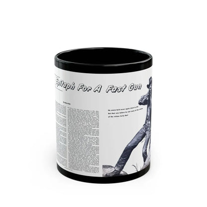 Epitaph For A Fast Gun, Bluebook for Men, February 1961 - Black Coffee Mug-11oz-Go Mug Yourself