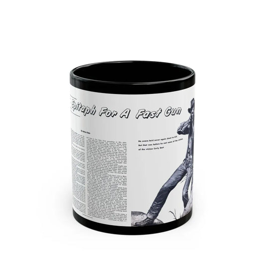 Epitaph For A Fast Gun, Bluebook for Men, February 1961 - Black Coffee Mug-11oz-Go Mug Yourself