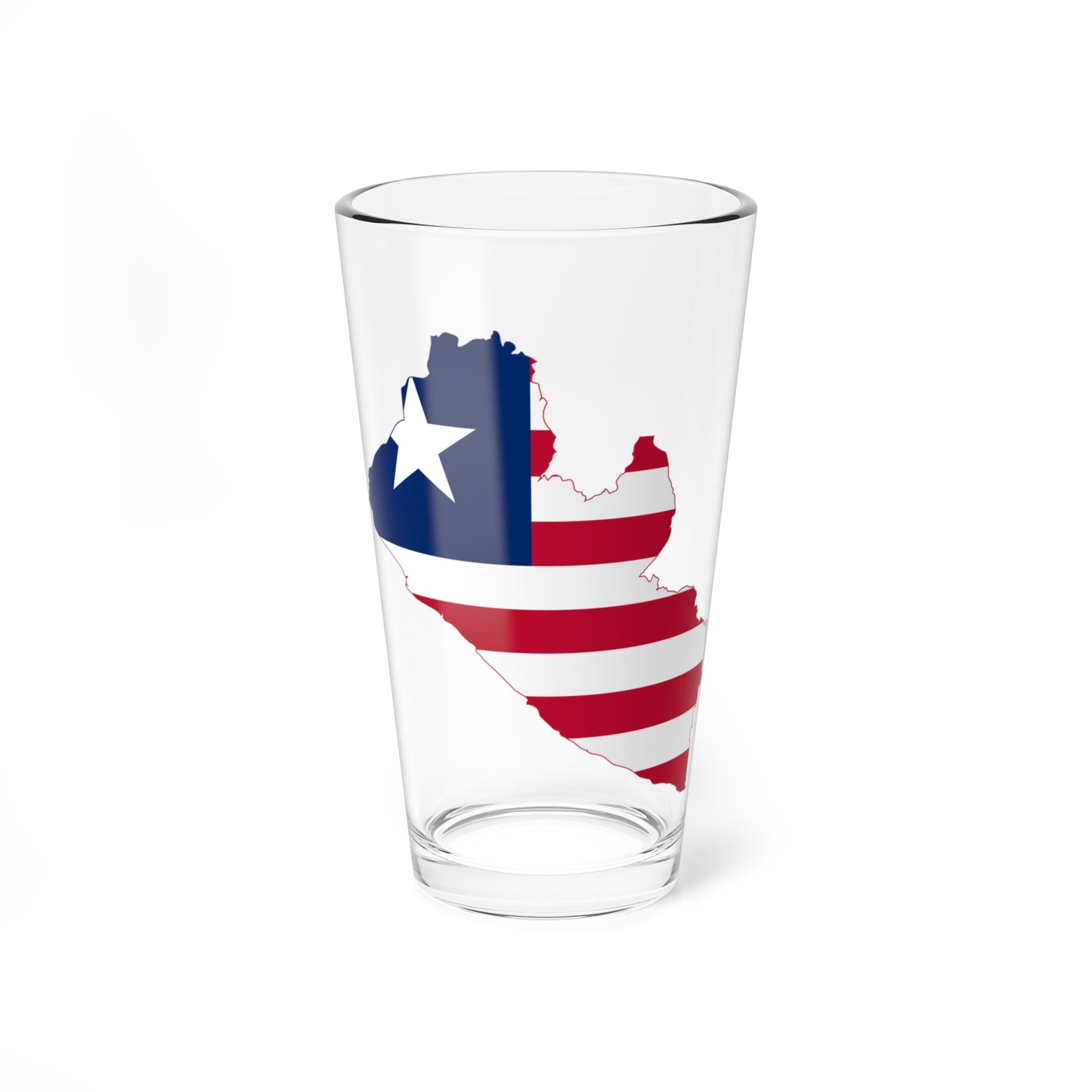 Flag map of Liberia (Liberia) Pint Glass 16oz