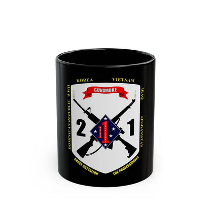 44593 (USMC) Black Coffee Mug-11oz-Go Mug Yourself