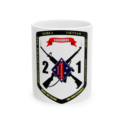 44593 (USMC) White Coffee Mug 11oz - Go Mug Yourself