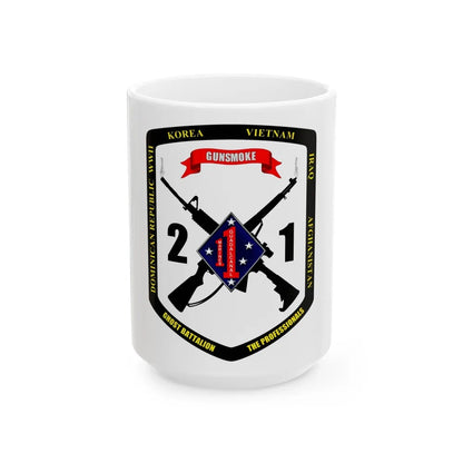 44593 (USMC) White Coffee Mug-15oz-Go Mug Yourself