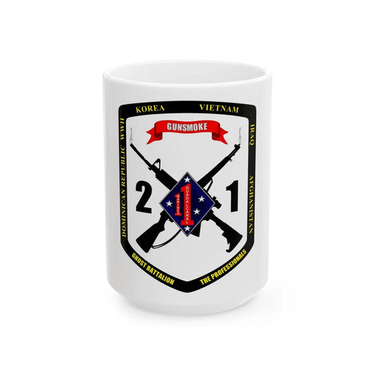 44593 (USMC) White Coffee Mug-15oz-Go Mug Yourself