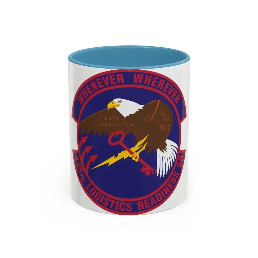 445th Logistics Readiness Squadron (U.S. Air Force) Accent Coffee Mug 11oz Light Blue - Go Mug Yourself
