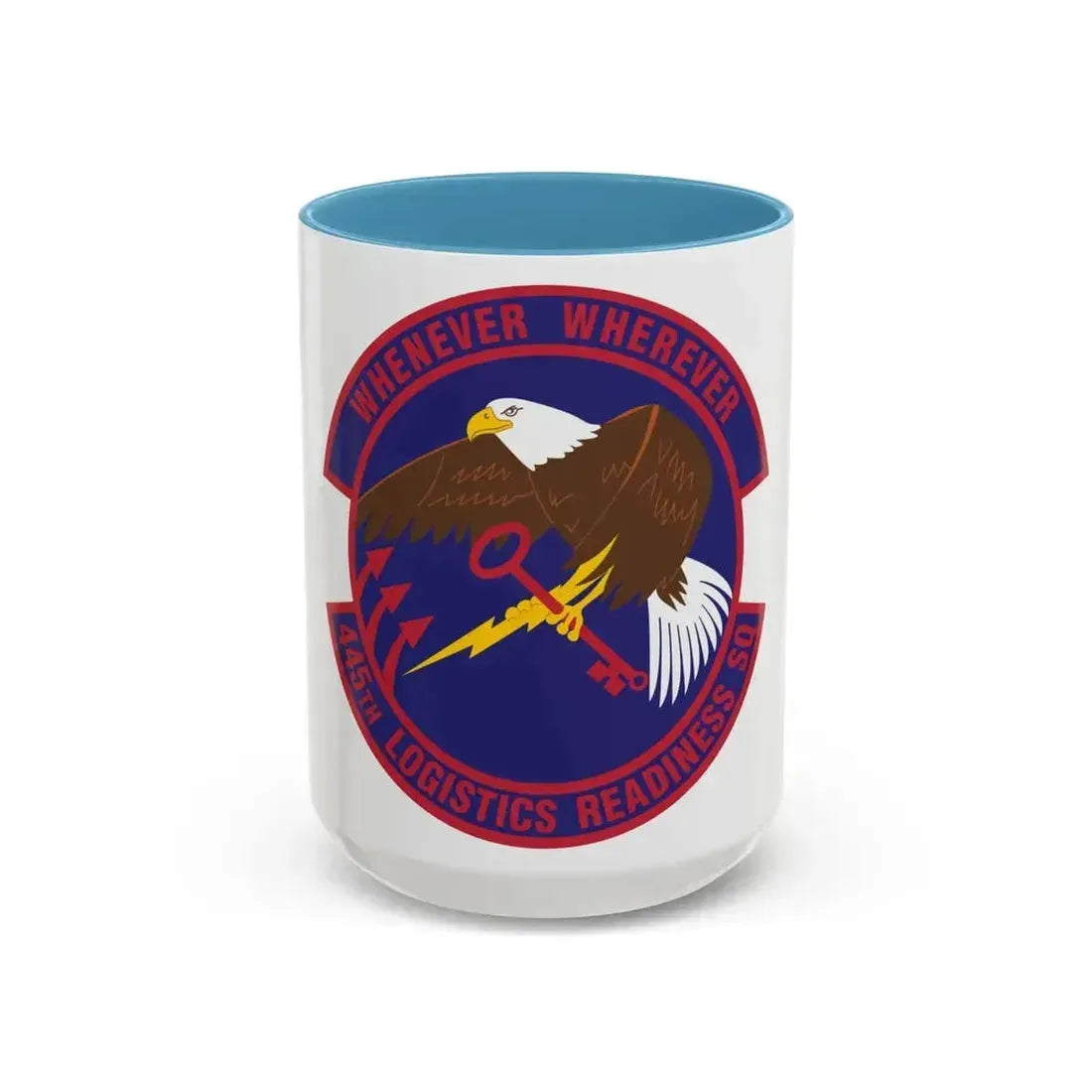 445th Logistics Readiness Squadron (U.S. Air Force) Accent Coffee Mug 15oz Light Blue - Go Mug Yourself
