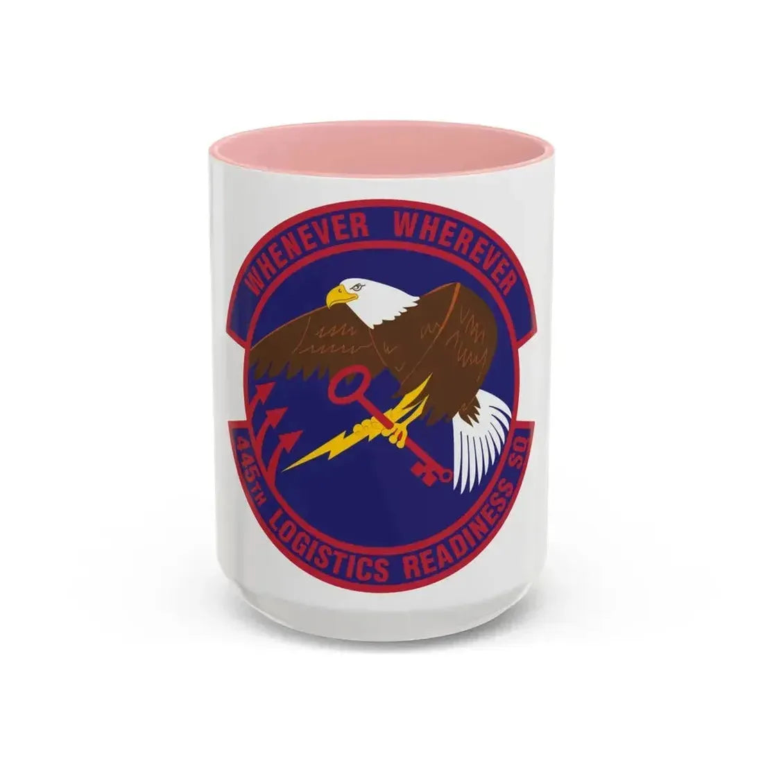 445th Logistics Readiness Squadron (U.S. Air Force) Accent Coffee Mug 15oz Pink - Go Mug Yourself