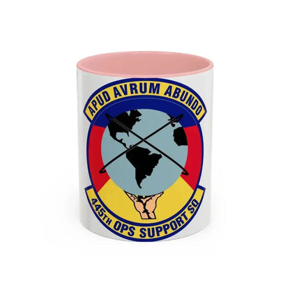 445th Operations Support Squadron (U.S. Air Force) Accent Coffee Mug 11oz Pink - Go Mug Yourself