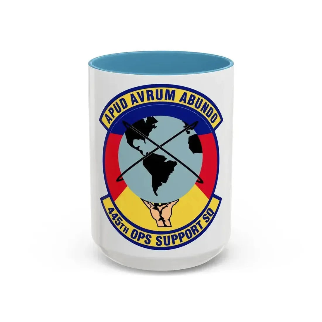 445th Operations Support Squadron (U.S. Air Force) Accent Coffee Mug 15oz Light Blue - Go Mug Yourself