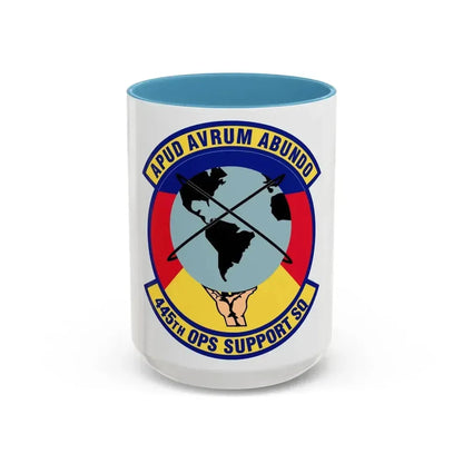 445th Operations Support Squadron (U.S. Air Force) Accent Coffee Mug 15oz Light Blue - Go Mug Yourself