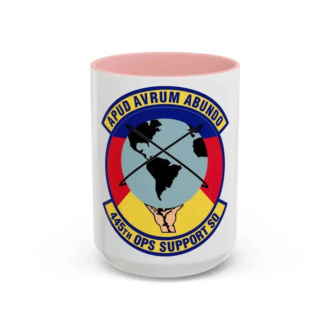 445th Operations Support Squadron (U.S. Air Force) Accent Coffee Mug 15oz Pink - Go Mug Yourself