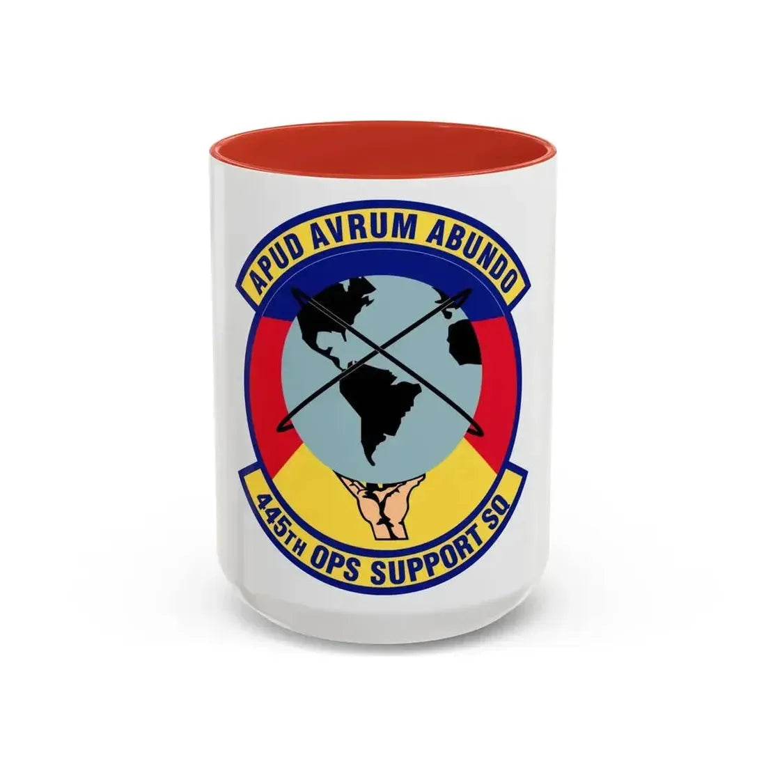 445th Operations Support Squadron (U.S. Air Force) Accent Coffee Mug 15oz Red - Go Mug Yourself