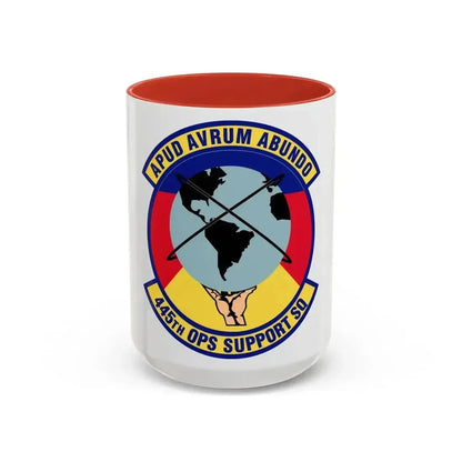 445th Operations Support Squadron (U.S. Air Force) Accent Coffee Mug 15oz Red - Go Mug Yourself