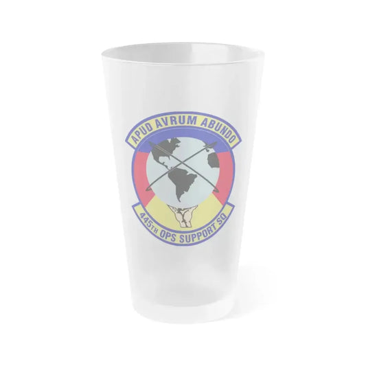 445th Operations Support Squadron (U.S. Air Force) Frosted Pint Glass 16oz 16oz Frosted - Go Mug Yourself
