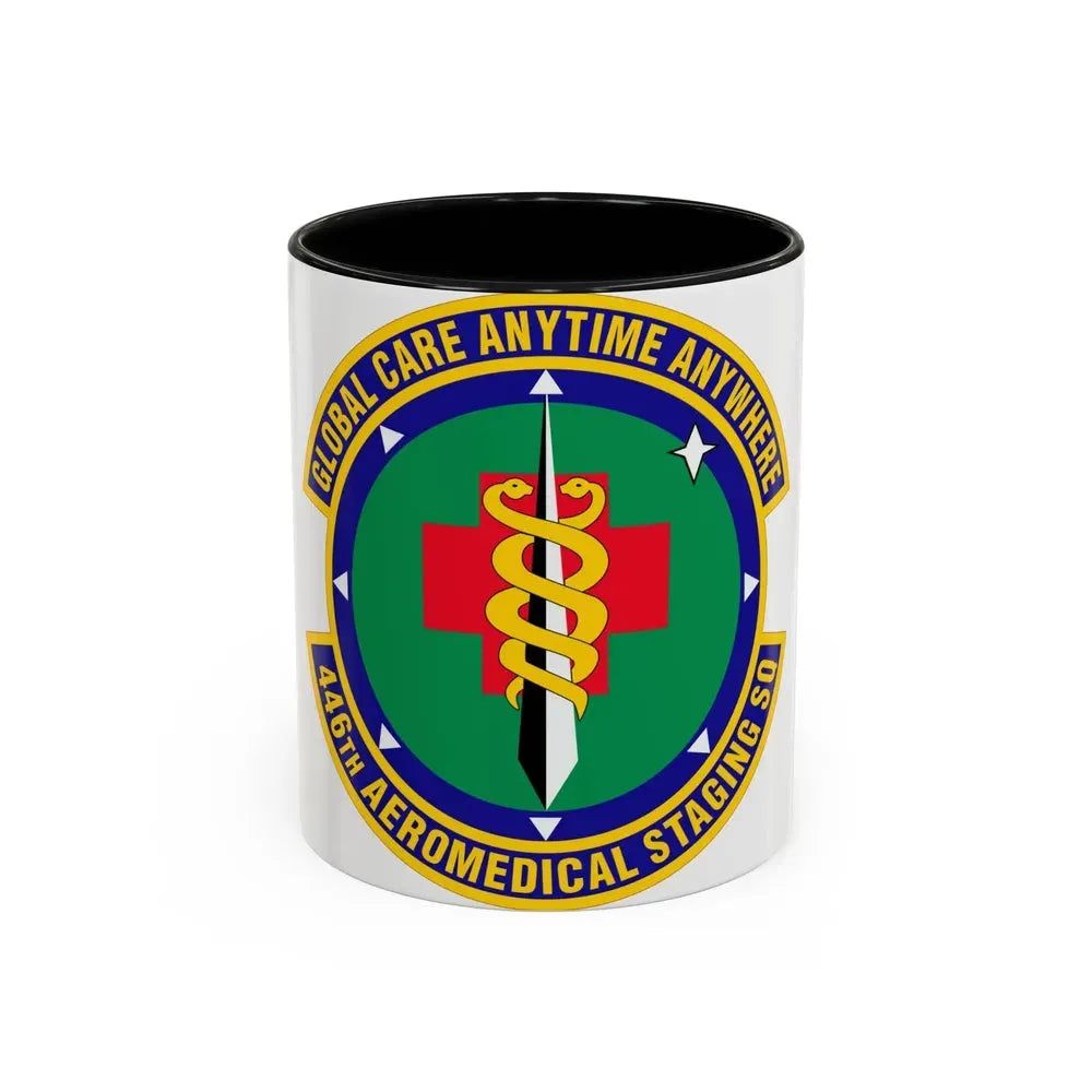 446 Aeromedical Staging Squadron AFRC (U.S. Air Force) Accent Coffee Mug 11oz Black - Go Mug Yourself
